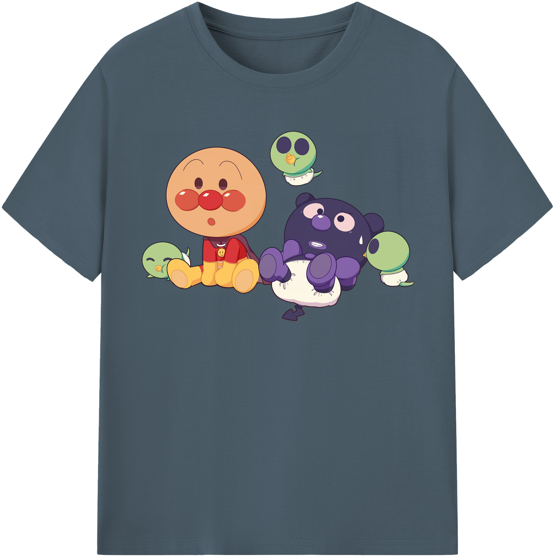 （画像用） アンパンマン Anpanman 綿100％半袖Tシャツ（フロントプリント）
